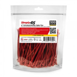4" 18lb UV Red Plenum Cable Ties 100 pc