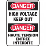 Safety Sign "Danger, High Voltage Keep Out"