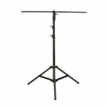 10ft Heavy Duty Black Steel Lighting Stand with T-Bar