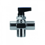 3-Pos Ball Valve, Open Center, 1/4" NPTF