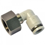 Gray Female 12mm Port x 1/4" Thread Connection Elbow