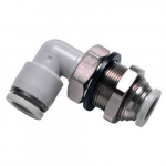 Gray Bulkhead Male 10mm Port Size Elbow