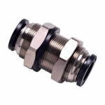 Black Bulkhead 4mm Port Size Union