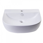 20" White D-Bowl Porcelain Wall Mounted Bath Sink