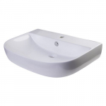 28" White D-Bowl Porcelain Wall Mounted Bath Sink