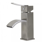 Faucet Single Lever Square Bathroom Brushed
