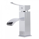 Faucet Single Lever Square Bathroom, Polished