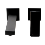 Faucet Single Lever Wallmount Bathroom Black Matte