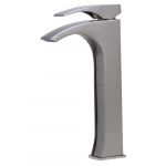 Faucet Single Lever Tall Modern Bathroom, Brushed