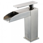 Faucet Single Hole Waterfall Bathroom, Nickel