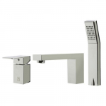 Deck Mounted Tub Filler and Square Shower Head