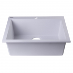 24" Drop-In Single Bowl Granite Kitchen Sink