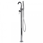 Floor Mount Tub Filler with Shower Head Chrome