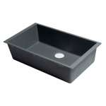 30" Undermount Single Granite Kitchen Sink, Titanium