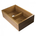 Double Bowl Apron Front Farm Bamboo Kitchen Sink