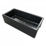 36" Reversible Single Bowl Fireclay Farm Sink, Black