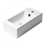 20" Rectangular Wall Mounted Ceramic Sink w/ Faucet Hole