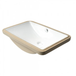 24" Rectangular Undermount Ceramic Sink, White