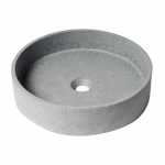 17" Round Gray Matte Above Mount Bathroom Sink