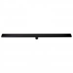 47" Linear Shower Drain with Solid Cover, Black Matte