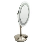 9" Tabletop Round 5x Magnifying Cosmetic Mirror