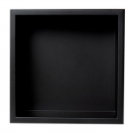 12" x 12" Square Single Shelf Shower Niche, Black
