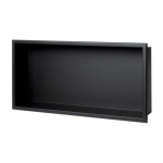 Black Matte Single Shelf Shower Niche