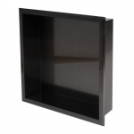 16" x 16" Steel Square Shower Niche Black