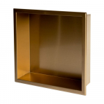 16" x 16" Steel Square Shower Niche Gold