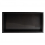 24" x 12" Stainless Steel Shower Niche Black
