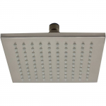 8" Square Multi Color LED Rain Shower Head, Brushed