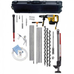 Heavy Duty Gas Vapor Probe Kitwith Flighted Augers and DeWalt D25763K- 2" Hammer Drill