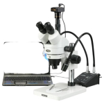 SM-1 Trinocular Microscope on Pillar Stand