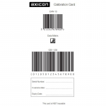 N.I.S.T. Traceable Calibration Card