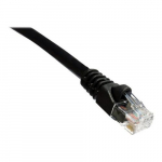 Patch Cable with Boots, Black, 1ft, CAT6A, 650MHz