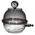 Round Vacuum Desiccator with Vacuum Gauge Diameter 6"