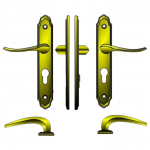 Brass Trim Set for 'F' Euro Mortise Lock Case