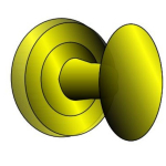 Forged Brass Knob Set, #3 Satin Finish