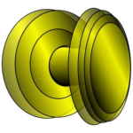 Forged Brass Knob Set, #26 Satin Chrome Plated