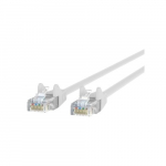 Cat5e Patch Cable, White, Snagless 3ft