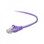 Cat5e Patch Cable, Purple, Snagless 5ft