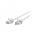 Cat5e Patch Cable, White, Snagless 6ft