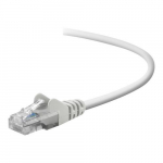 Cat5e Patch Cable, White, Snagless 7ft