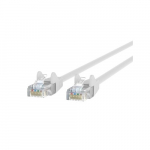 Cat5e Patch Cable, White, Snagless 25ft