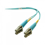 0M4 Fiber Patch Cable, Duplex, Multimode, Aqua 2m