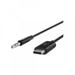 RockStar USB-C to 3.5mm Audio Cable, Black 3ft