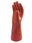 Coated Chemical Resistant Gloves, XL, Orange
