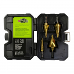 4-Piece Spiral Step Drill Premium Kit