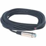 3-Pin XLR Female to Bare Wires Mic Cable, 25'