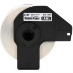 0.9" White Paper Square Adhesive Labels